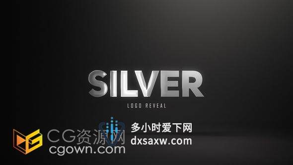AE模板-金属LOGO环境灯光反射动画演绎标志视频片头