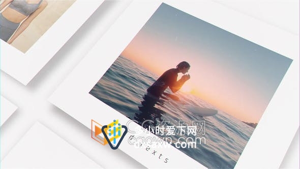 时尚简洁精美相框幻灯片展示现代经典黑白电影相册动感写真集-AE模板