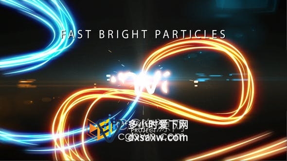 耀斑发光华丽光线粒子动画标志片头视频制作-AE模板