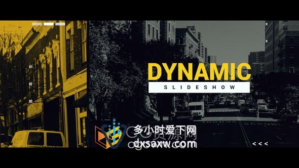 AE模板-Dynamic Slideshow动态幻灯片动感图文动画视频