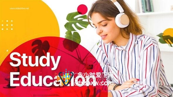 AE模板-教育视频开场白大学生主题活动推广片头商业时间线演示