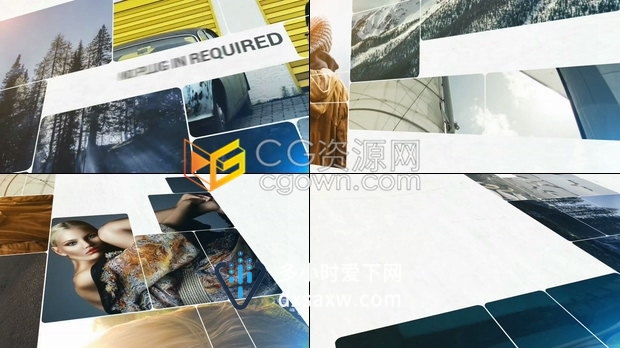 AE模板3D切片照片幻灯片电视媒体企业介绍相册视频动画制作