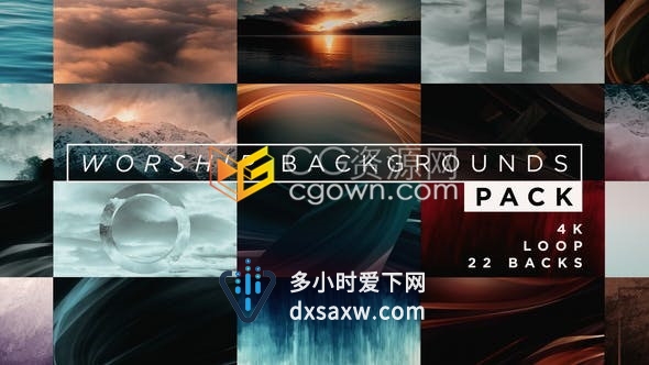 AE模板视频素材4K分辨率循环背景大气场景视频素材效果