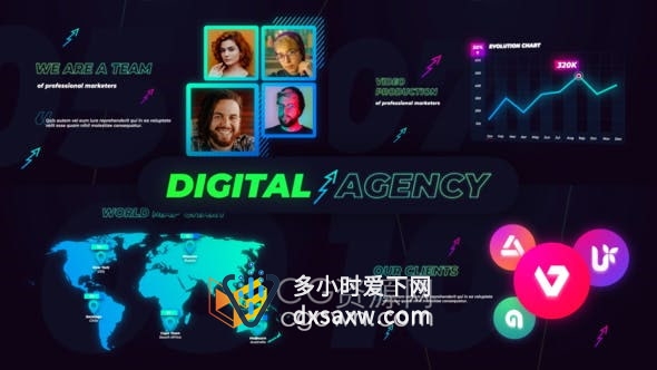 AE模板-模块化时间线介绍宣传企业商业公司发展历史新技术视频