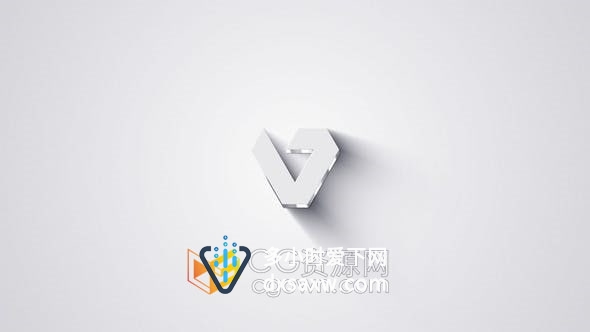 AE模板-挤压金属哑光面标志明亮LOGO视频片头