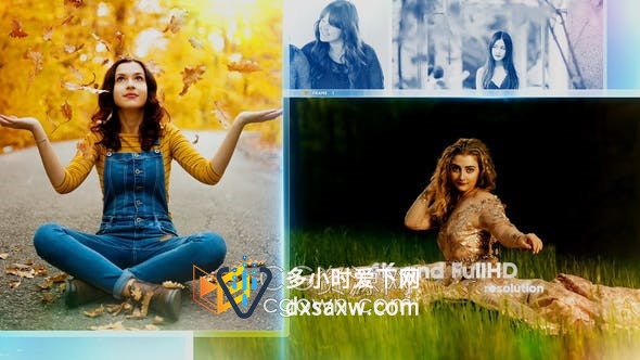 Photo Slideshow图片幻灯片现代社交媒体相册视频动画制作-AE模板