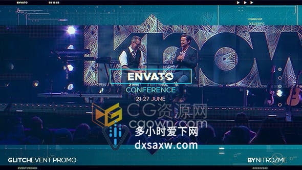 多种小元素干扰故障效果企业培训会议讲座演讲访谈事件宣传包装-AE模板