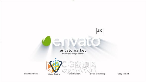 AE模板-3D挤压动画展示公司品牌LOGO效果视频片头