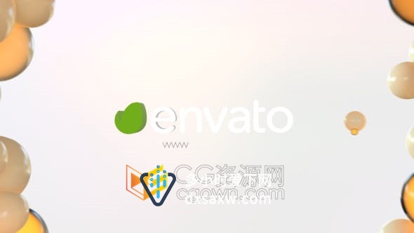 3D多彩有趣弹跳球揭示现代品牌LOGO标志动画-AE模板
