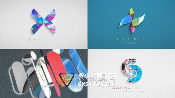 AE模板-制作3D LOGO动画光泽线条现代多种风格设计