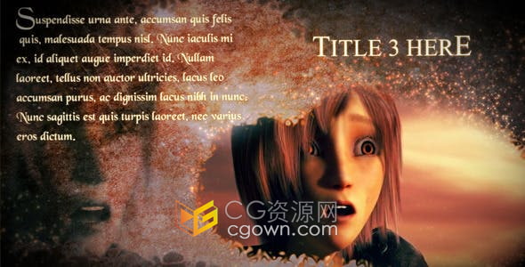 AE模板-旧书史诗预告片幻想粒子魔法书籍动画效果视频制作