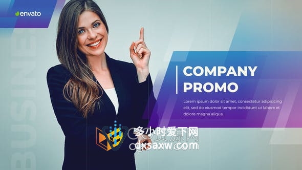 AE模板-商业现代企业幻灯片介绍公司简介图文动画宣传片视频