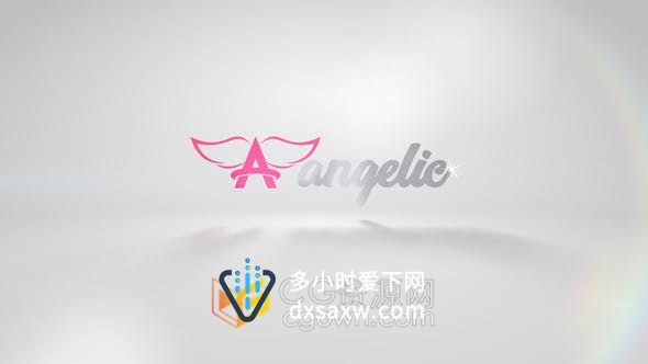 Angelic Logo天使明亮设计标志动画企业宣传视频片头-AE模板