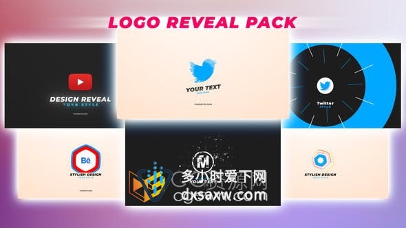 AE模板-社交媒体图标博客LOGO品牌标志动画视频