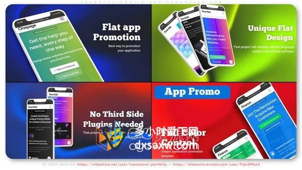 用于展示和宣传移动应用手机APP软件设计AE模板