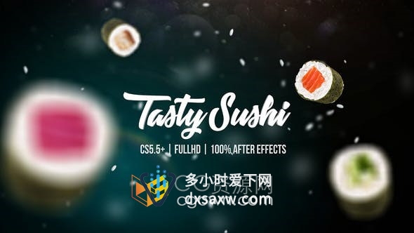 日本料理美味寿司美食店宣传广告餐厅折扣外卖服务介绍视频-AE模板