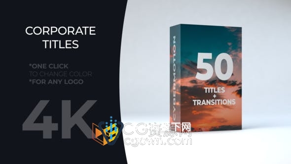 AE模板-50种带文字标题介绍图形动画视频转场过渡效果