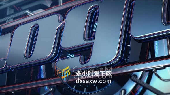 Element 3D v2插件工业LOGO钢铁机器标志视频片头动画-AE模板