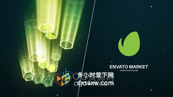 AE模板-高科技网络数字数据技术公司视频片头Hi-Tech Logo