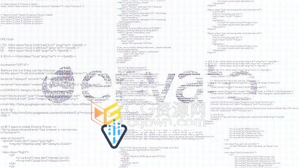 计算机编码数据开发工程师矩阵代码动画制作LOGO片头-AE模板
