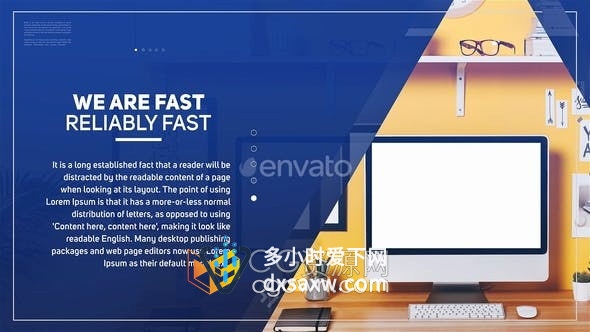 企业介绍幻灯片公司宣传片简约动态图文视频动画-AE模板