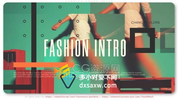 时尚魅力社交平台时尚频道介绍衣服香水化妆视频简短宣传-AE模板