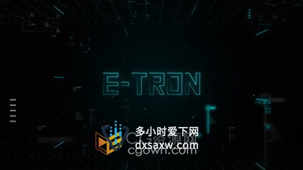 AE与PR模板-动作电影预告片黑暗故障光线科技感文字动画视频