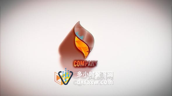 AE模板-火花粒子水墨遮罩3D生成LOGO动画视频片头