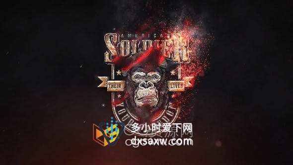 AE模板-燃烧火焰烟雾粒子LOGO动画视频片头