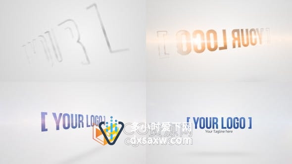 AE模板-明亮效果公司品牌LOGO开场视频片头