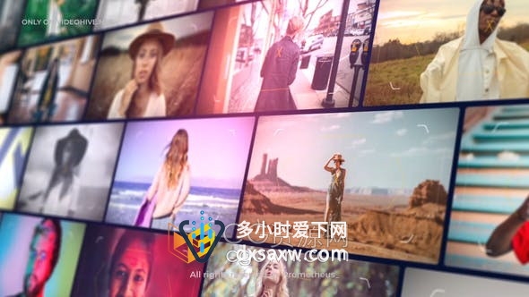 AE模板-照片墙展示动画开场视频片头Photo Wall Opener