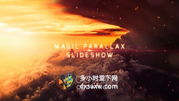 AE模板-魔术视差幻灯片用于介绍开场白宣传图文动画视频
