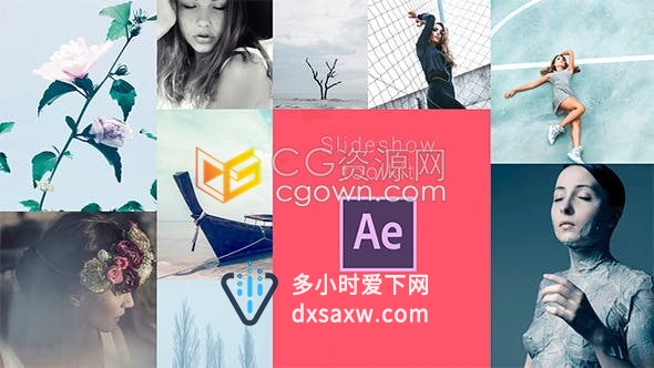 AE模板制作非常简单通用的商业公司品牌宣传片多镜头图文切换视频相册