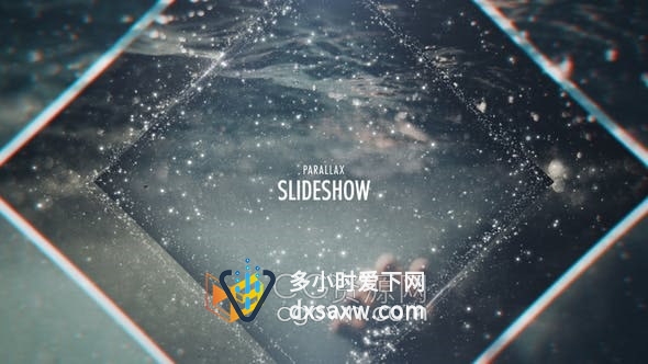 AE模板-唯美动态视差幻灯片粒子动画产品演示颁奖晚会开场白