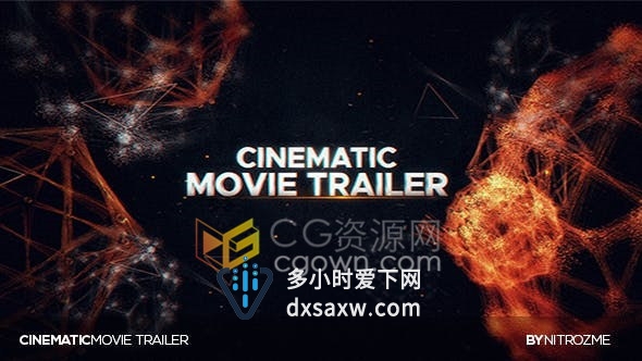 AE模板-电影预告片介绍动画视频制作Cinematic Movie Trailer
