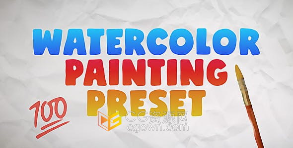 AE预设Watercolor Painting快速制作创意油漆水彩画风格效果视频