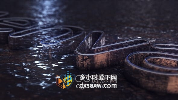 AE模板-3d黑暗地下水道毒液动画元素演绎网络游戏标志LOGO