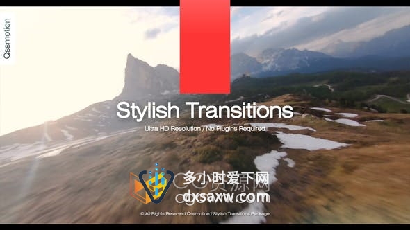 Stylish Transitions AE模板时尚幻灯片过渡效果视频转场效果