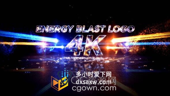 4K分辨率闪耀光效粒子特效光面LOGO视频片头效果制作-AE模板