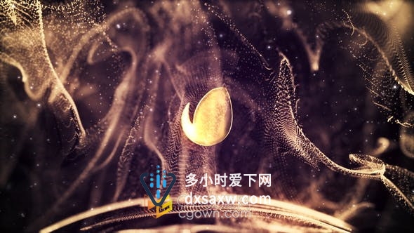 粒子特效动画场景闪光金色文字LOGO介绍视频宣传片头-AE模板