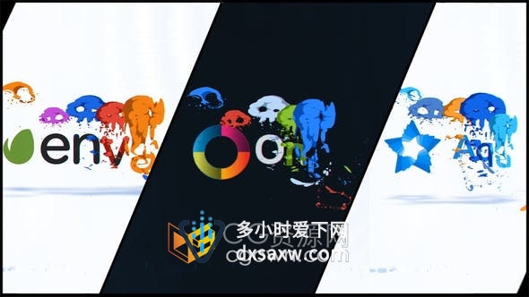 AE模板-手绘爆炸烟雾卡通效果LOGO视频片头
