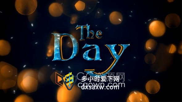 粒子动画光斑特效背景魔法变色字体儿童活动节日标题片头-AE模板
