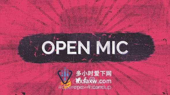 4K分辨率复古纹理笔刷动画LOGO标志展示视频片头-AE模板