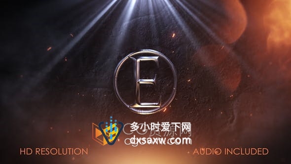 AE模板-LOGO重击粒子冲击波能量烟雾特效动画视频