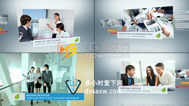 AE模板企业宣传片制作简约动态幻灯片介绍公司图文动画视频