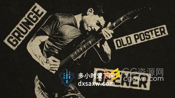 70年代摇滚氛围音乐会活动广告视频歌手介绍动画电视节目-AE模板