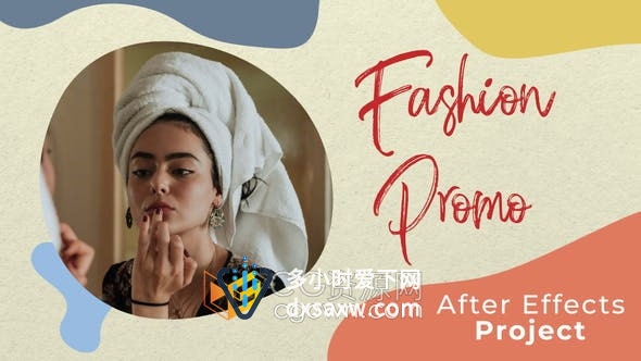 AE模板-时尚全彩活力开场白流动液态图形过渡包装宣传片头
