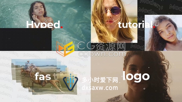 AE模板创意动感时尚短片制作时装周服装购物宣传视频片头