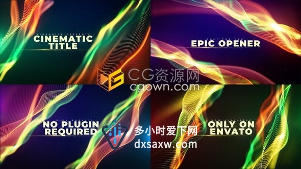 大气抽象粒子特效动画电影预告片活动开场宣传片视频制作-AE模板