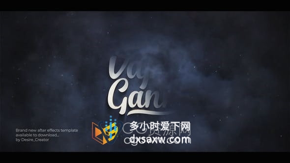 AE模板-史诗烟雾效果带音效快速标志LOGO动画